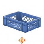 Transportkrat Euronorm plastic bak, krat TK2 400x300x120 blauw