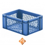 Transportkrat Euronorm plastic bak, krat TK2 400x300x175 blauw