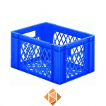 Transportkrat Euronorm plastic bak, krat TK2 400x300x210 blauw