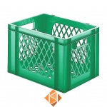 Transportkrat Euronorm plastic bak, krat TK2 400x300x270 groen