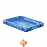 Transportkrat Euronorm plastic bak, krat TK2 400x300x50 blauw