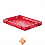 Transportkrat Euronorm plastic bak, krat TK2 400x300x50 rood