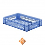 Transportkrat Euronorm plastic bak, krat TK2 600x400x120 blauw