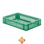 Transportkrat Euronorm plastic bak, krat TK2 600x400x120 groen