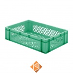 Transportkrat Euronorm plastic bak, krat TK2 600x400x145 groen