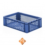 Transportkrat Euronorm plastic bak, krat TK2 600x400x175 blauw