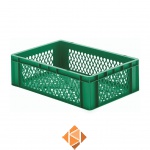 Transportkrat Euronorm plastic bak, krat TK2 600x400x175 groen