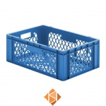 Transportkrat Euronorm plastic bak, krat TK2 600x400x210 blauw