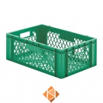 Transportkrat Euronorm plastic bak, krat TK2 600x400x210 groen