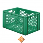 Transportkrat Euronorm plastic bak, krat TK2 600x400x320 groen