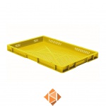 Transportkrat Euronorm plastic bak, krat TK2 600x400x50 geel