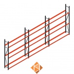 Voordeelrij bandenstelling grootvak AR 2500x6240x500 mm (hxbxd) 3 secties 3 niveaus antraciet