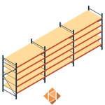 Voordeelrij grootvakstelling AR 2500x5758x1000mm (hxbxd) - 5 niveaus
