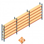 Voordeelrij grootvakstelling AR 2500x5758x400mm (hxbxd) - 5 niveaus