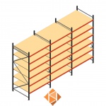Voordeelrij grootvakstelling AR 3000x5038x1200mm (hxbxd) - 6 niveaus