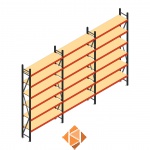 Voordeelrij grootvakstelling AR 3000x5038x400mm (hxbxd) - 6 niveaus