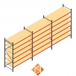 Voordeelrij grootvakstelling AR 3000x8308x1000mm (hxbxd) - 6 niveaus