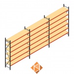 Voordeelrij grootvakstelling AR 3000x8308x600mm (hxbxd) - 6 niveaus