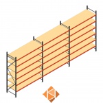 Voordeelrij grootvakstelling AR 3000x8308x800mm (hxbxd) - 6 niveaus
