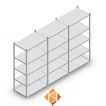 Voordeelrij Legbordstelling Medium Duty 2000x3000x600, 5 niveaus metaal verzinkt 180 kg