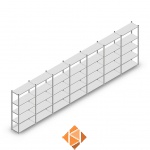 Voordeelrij Legbordstelling Medium Duty 2000x7000x400, 5 niveaus metaal verzinkt 90 kg