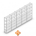 Voordeelrij Legbordstelling Medium Duty 2500x5000x400 6 niveaus
