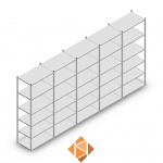 Voordeelrij Legbordstelling Medium Duty 2500x5000x600 6 niveaus