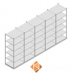 Voordeelrij Legbordstelling Medium Duty 2500x5000x800 6 niveaus