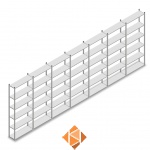 Voordeelrij Legbordstelling Medium Duty 2500x7000x300 6 niveaus