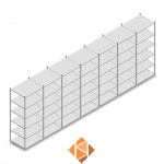 Voordeelrij Legbordstelling Medium Duty 2500x7000x800 6 niveaus