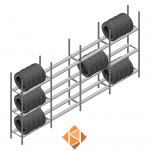Voordeelrij bandenstelling Medium Duty 2200x4000x600 4 secties 3 niveaus