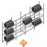 Voordeelrij bandenstelling Medium Duty 2200x4000x700 4 secties 3 niveaus