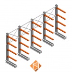 Voordeelrij medium draagarmstelling IT enkelzijdig 2455x4800x800 4 niveaus