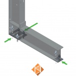 Vulplaat BR CRH IPE160 tbv staander verzinkt 150x80x3mm
