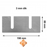 Vulplaat BR CRH IPE200 tbv staander verzinkt 190x80x3mm