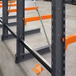 Zware draagarmstelling dubbelzijdig 3000x1200x1200 2 niveaus d345 aanbouwsectie