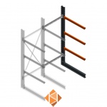 Zware draagarmstelling enkelzijdig 3000x1200x1200 3 niveaus d650 aanbouwsectie Zware draagarmstelling enkelzijdig 3000x1200x1200 3 niveaus d650 aanbouwsectie