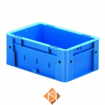 Zware transportkrat Euronorm plastic bak, krat VTK0 300x200x120 blauw