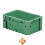 Zware transportkrat Euronorm plastic bak, krat VTK0 300x200x120 groen