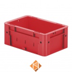 Zware transportkrat Euronorm plastic bak, krat VTK0 300x200x120 rood