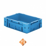 Zware transportkrat Euronorm plastic bak, krat VTK0 400x300x120 blauw