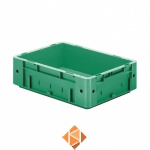 Zware transportkrat Euronorm plastic bak, krat VTK0 400x300x120 groen