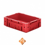 Zware transportkrat Euronorm plastic bak, krat VTK0 400x300x120 rood