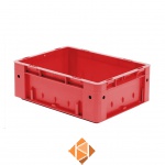 Zware transportkrat Euronorm plastic bak, krat VTK0 400x300x145 rood