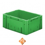 Zware transportkrat Euronorm plastic bak, krat VTK0 400x300x175 groen