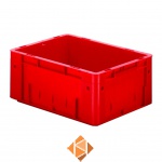 Zware transportkrat Euronorm plastic bak, krat VTK0 400x300x175 rood