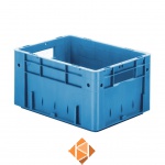 Zware transportkrat Euronorm plastic bak, krat VTK0 400x300x210 blauw