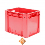 Zware transportkrat Euronorm plastic bak, krat VTK0 400x320x320 rood