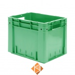 Zware transportkrat Euronorm plastic bak, krat VTK0 400x320x320 groen