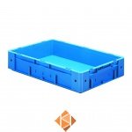 Zware transportkrat Euronorm plastic bak, krat VTK0 600x400x120 blauw